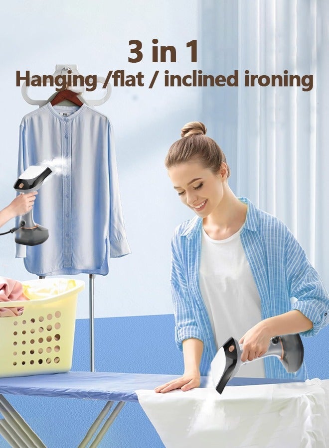 DSP Steamer for Clothes,1400W Portable Handheld Clothing Steamer, 320ML Big Capacity,20 Min Continuous or On Demand Steam,Quick Wrinkle Remover with Fabric Brush for Home,Office - Image 2